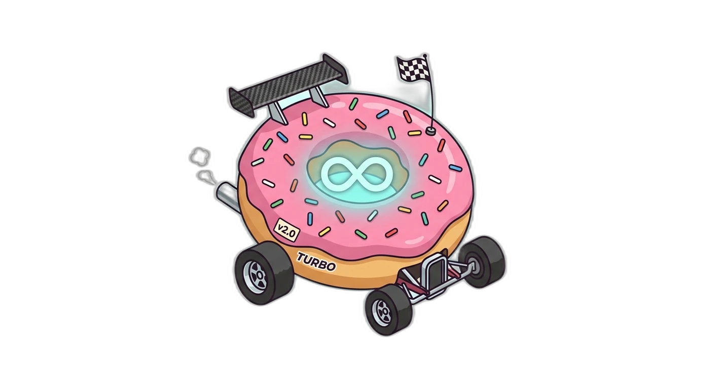 Ralph-Loop Maskottchen — Donut-Auto mit Infinity-Symbol